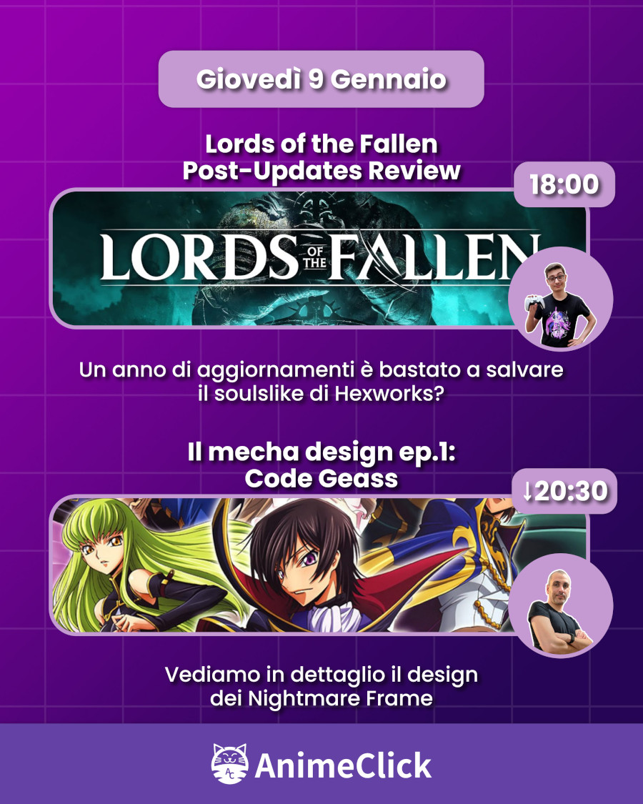 AnimeClick su Twitch: programma dal 6 al 12 gennaio